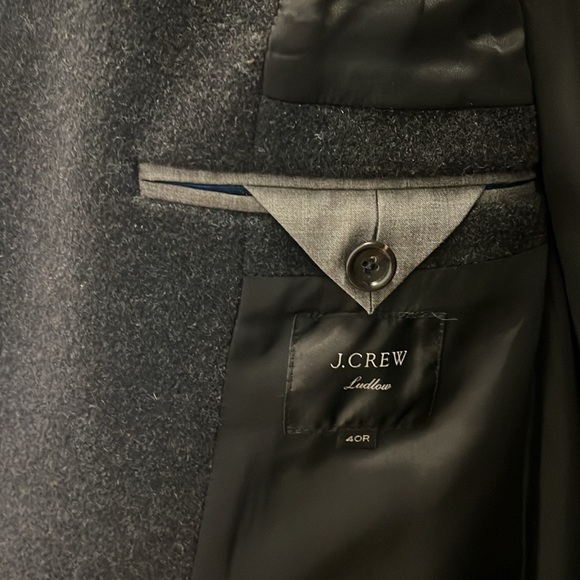 J Crew charcoal pea coat - Picture 3 of 6